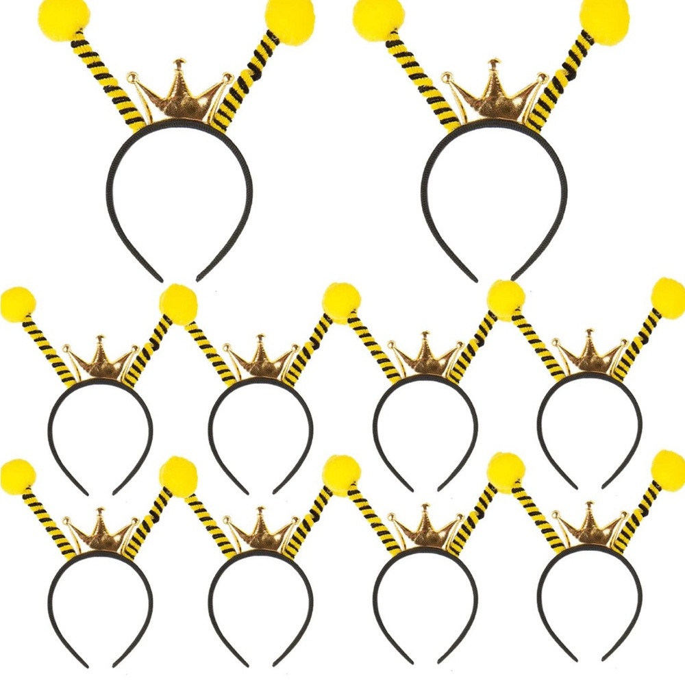 16 piece Bee Headbands with Antenna for Halloween or Costume Party